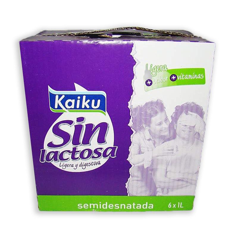 LECHE KAIKU SEMI S/LACTOSA 6/1 lt.